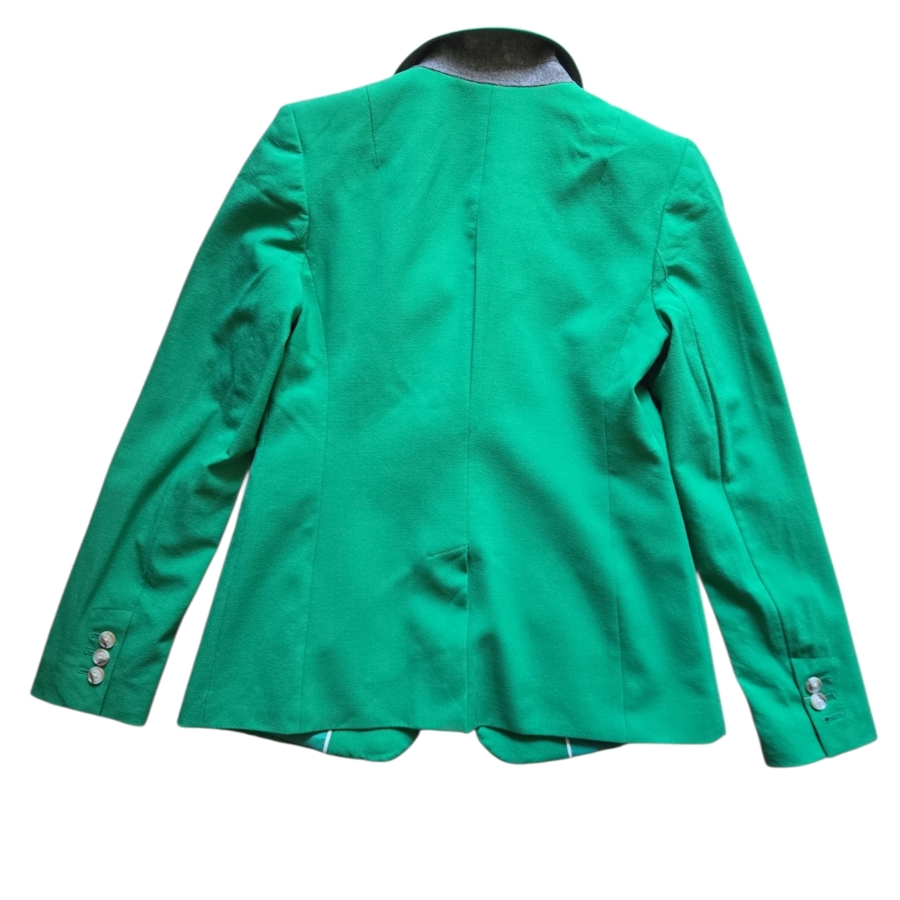Banana Republic Women’s Preppy Green Wool Blazer Size 0 – Statement Workwear - Picture 2 of 11